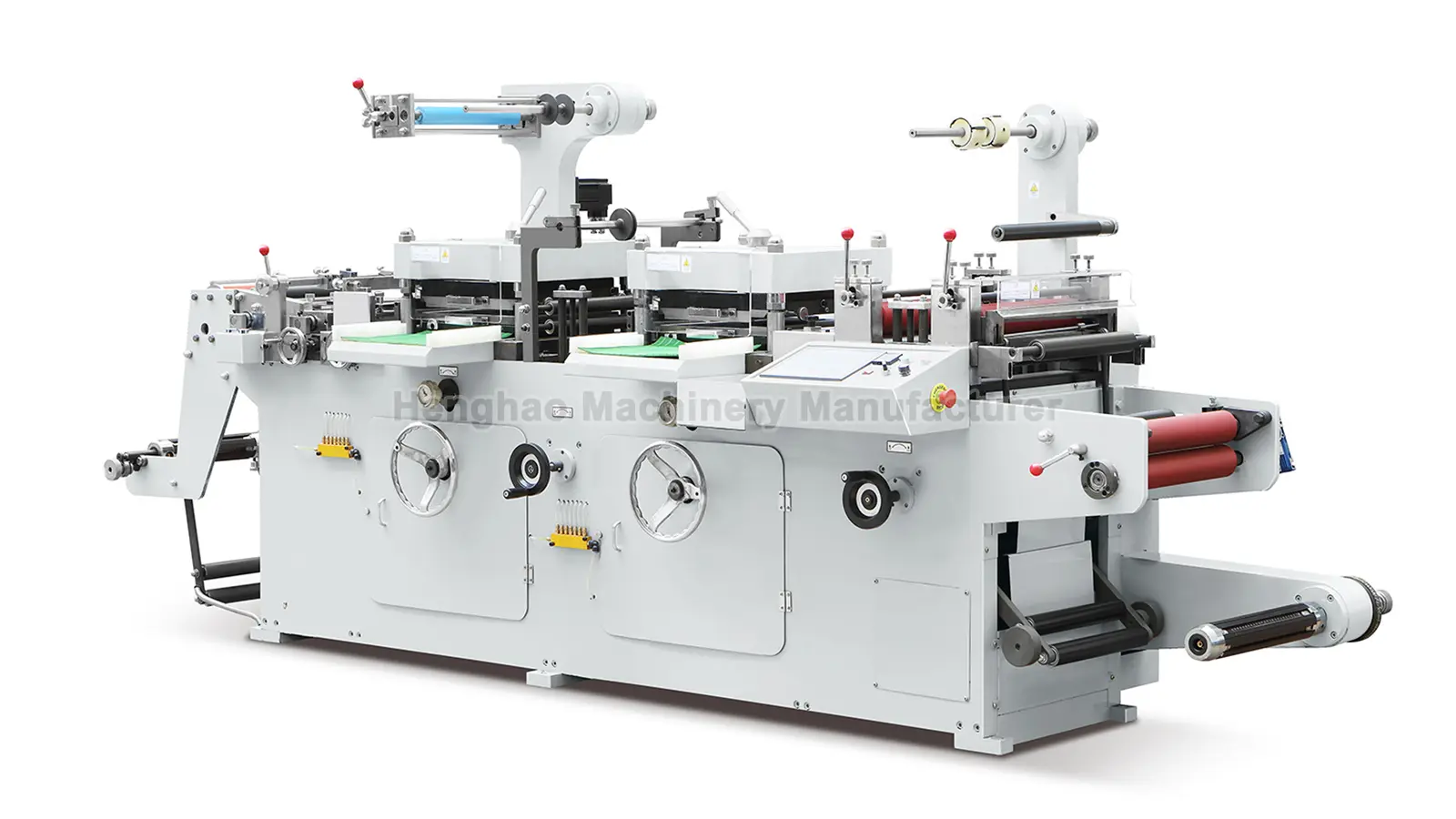 Machine de découpe à plat à double station pour étiquettes avec alimentation en rouleau à rouleau ou rouleau à feuille HMQ-320PS