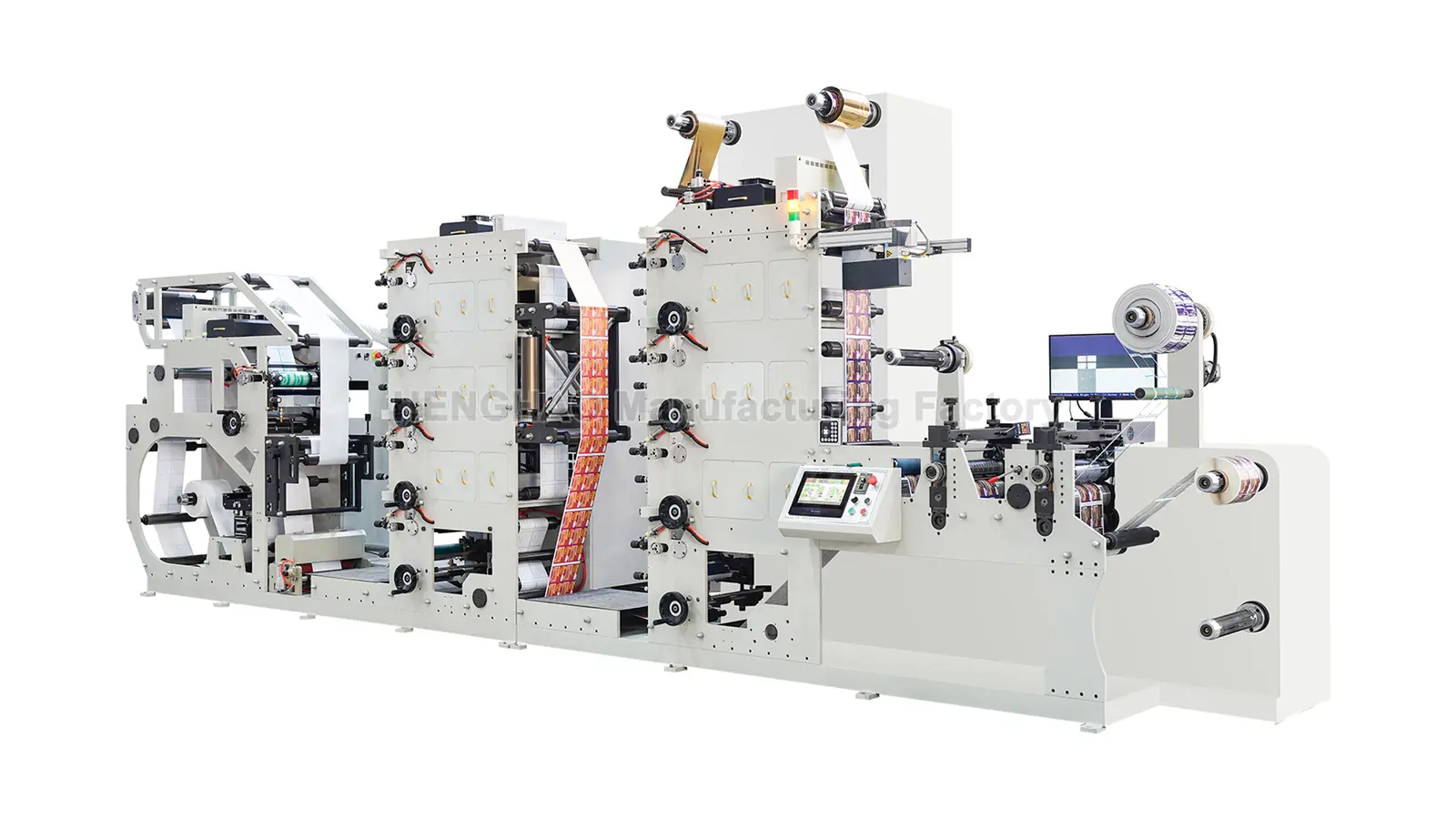 Machine d'impression flexographique multicolore multifonctionnelle pour étiquettes personnalisées HRY-320B-9C