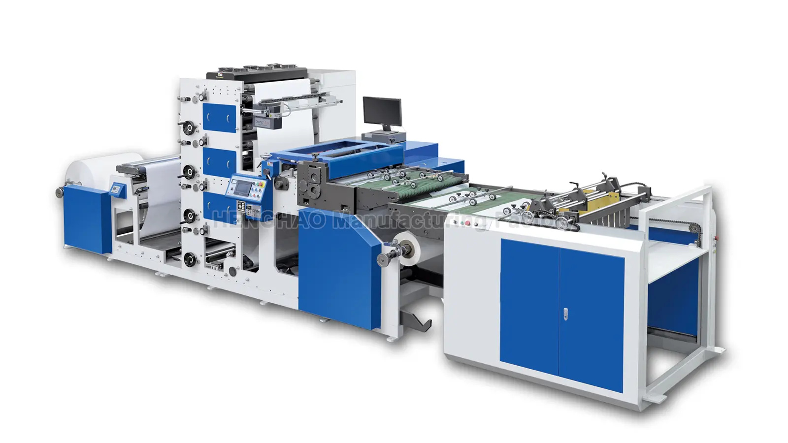 Machine d'Impression Flexographique pour Papier avec Convoyeur de Découpe de Feuilles Intégré HRY-