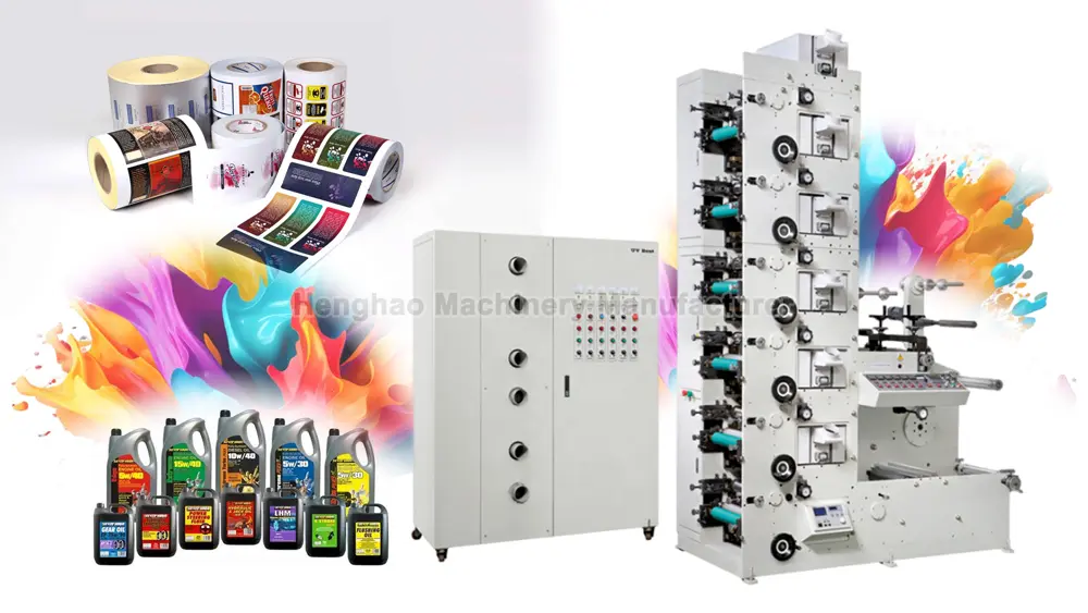 Machine d’impression flexographique UV haute précision pour étiquettes et emballages