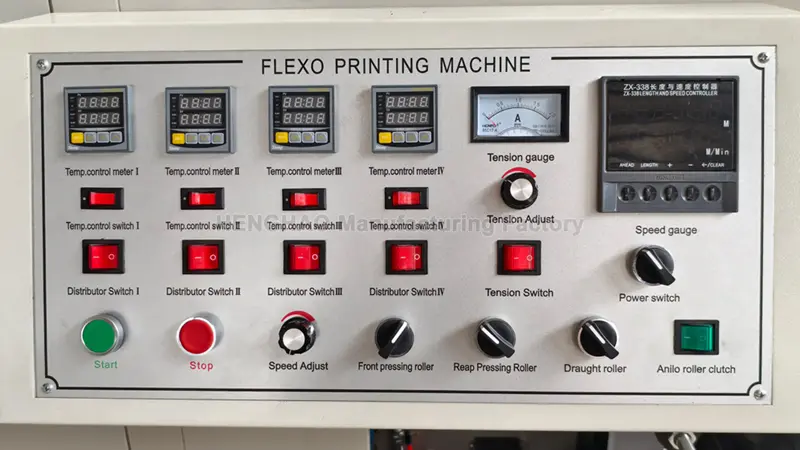 Machine d'impression flexographique en pile 4 couleurs HRY-320A Matériaux personnalisés