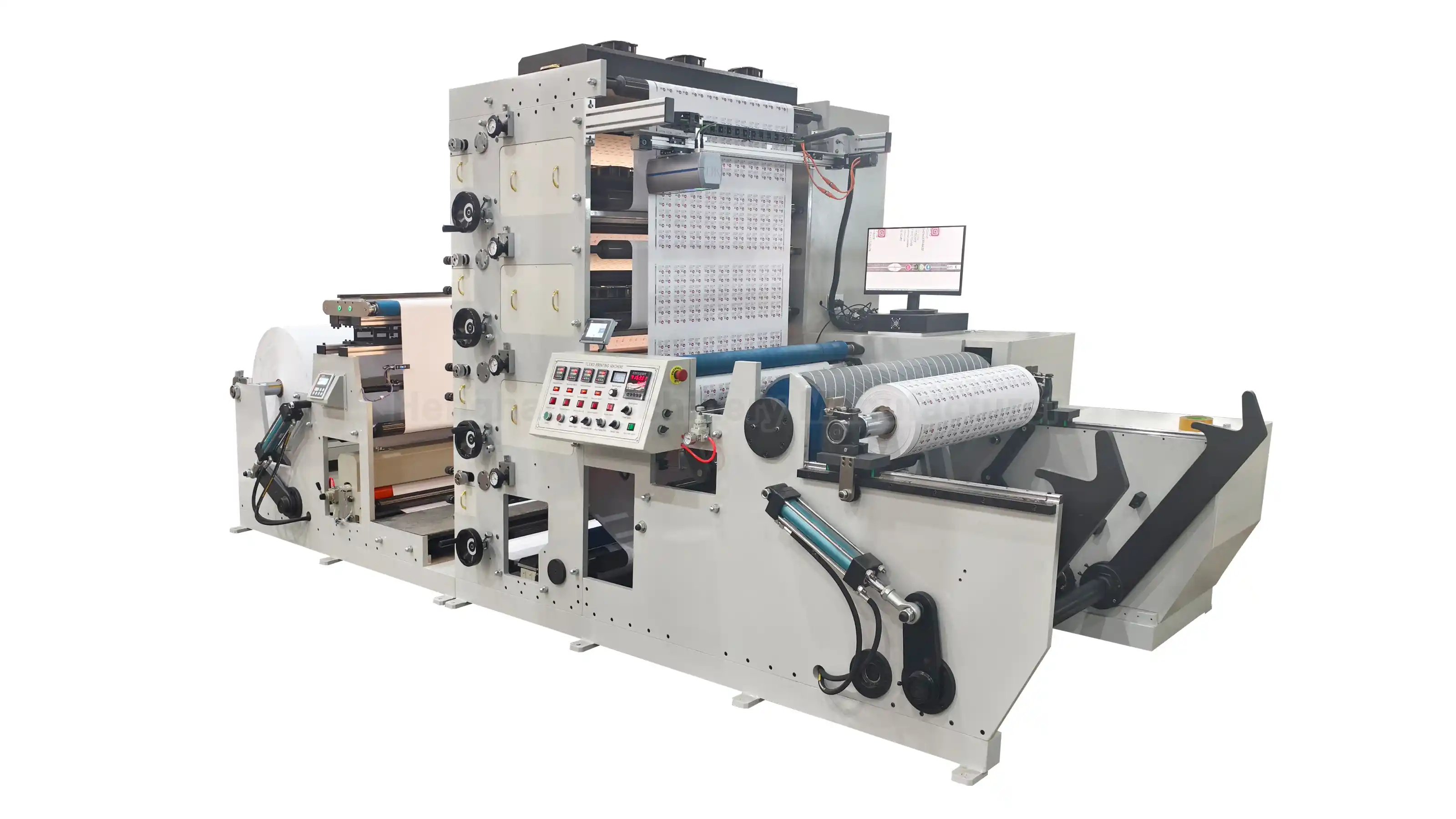 Imprimante Flexo 4 Couleurs Format Large HRY-850A Pour Rouleaux de Papier Matériaux personnalisés